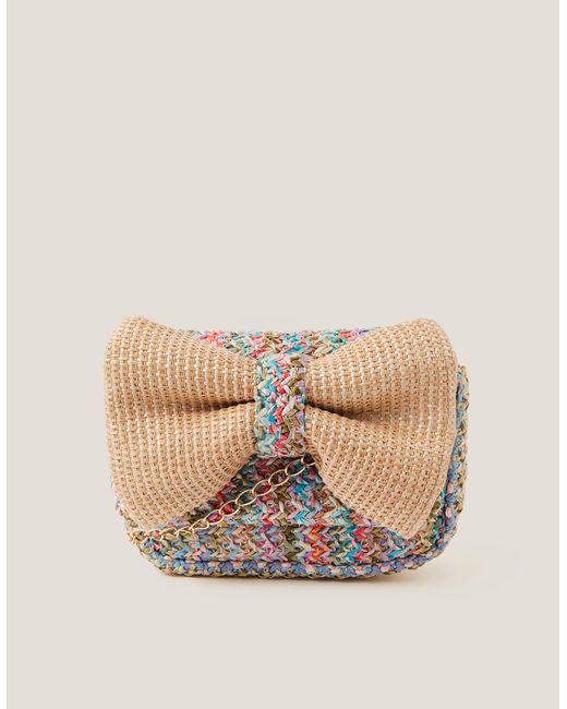 Monsoon Natural Woven Bow Bag