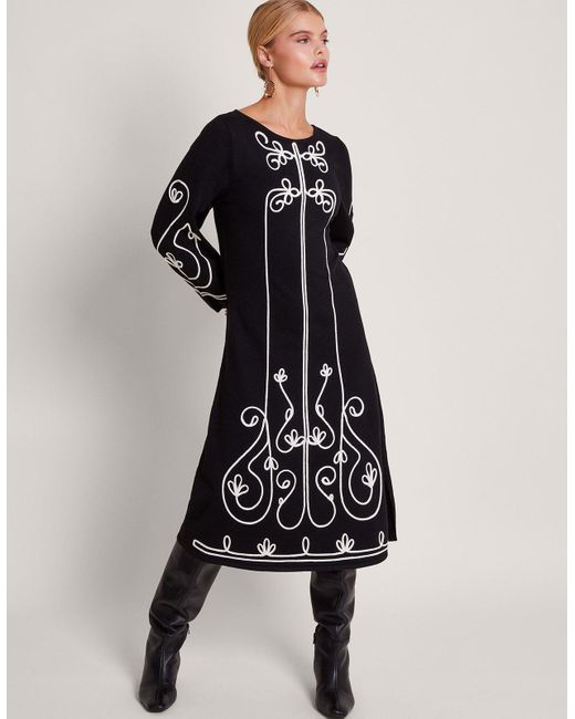 Monsoon Celda Cornelli Dress Black