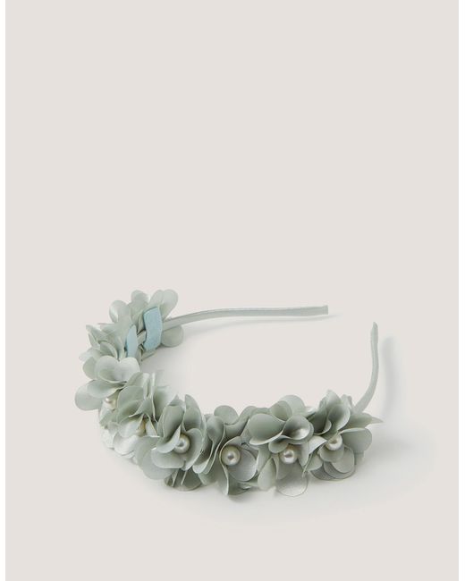 Monsoon Green Corsage Floral Pearl Headband
