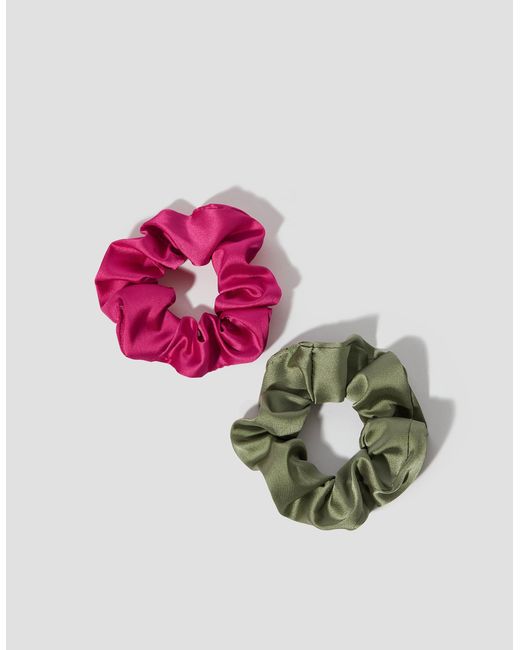 Monsoon Metallic 2-pack Medium Mix Hair Scrunchies Pink