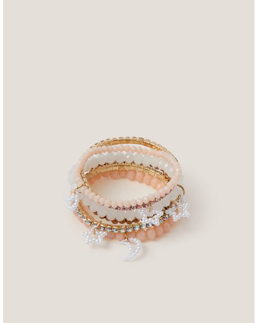 Monsoon Natural 6-pack Moon & Stars Bracelets