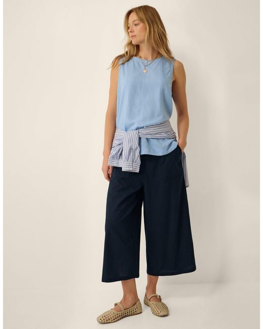 Monsoon Drew High Waist Culottes Blue