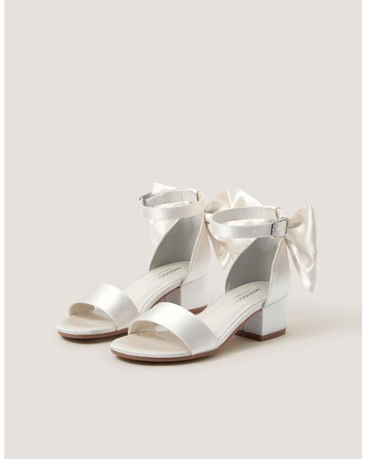 Monsoon Natural Two-part Bow Heels Ivory