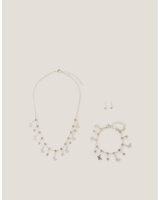 Monsoon Natural Jewel Butterfly Jewellery Set
