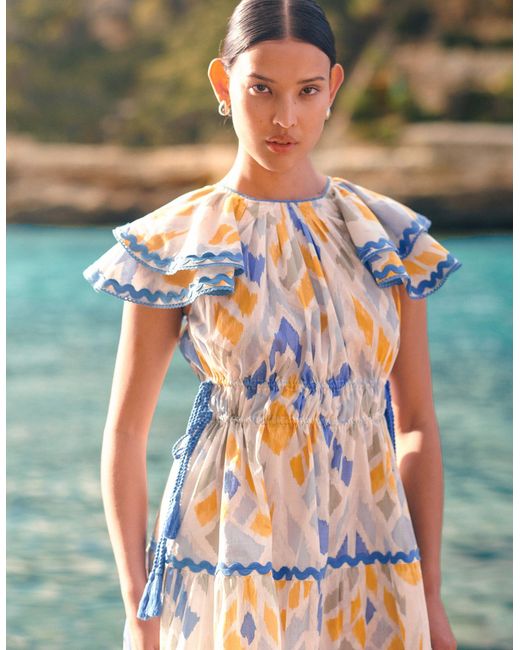 Geometric print dress uk sale