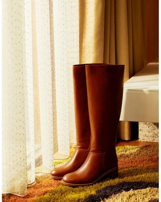 Monsoon Knee high Boots Tan in Orange Lyst UK