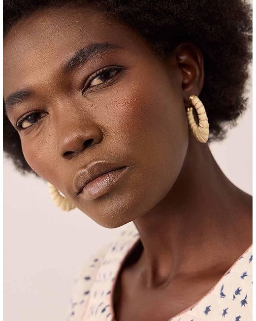 Monsoon Brown Gas Bijoux Cyclade Acetate Hoop Earrings