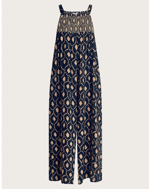 Monsoon Blue Rhea Batik Dye Jumpsuit Black