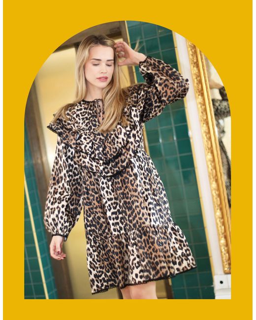 Monsoon Multicolor Crās Salvie Leopard Print Mini Dress Leopard
