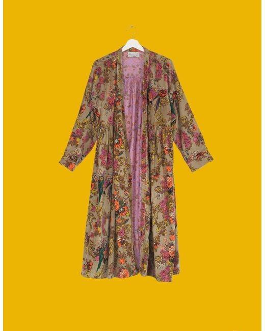 Monsoon Yellow One Hundred Stars Autumn Chintz Velvet Duster