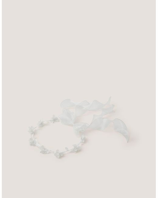 Monsoon Natural Floral Organza Garland Headband