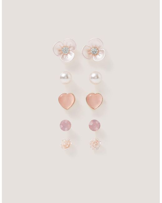 Monsoon Natural 5-pack Bridesmaid Stud Earrings