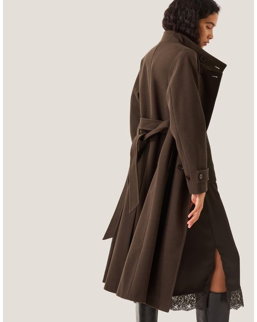 Monsoon Tia Funnel Trench Coat Brown