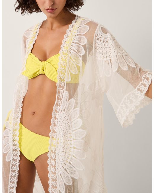 Monsoon Yellow Stevie Lace Beach Cover Up