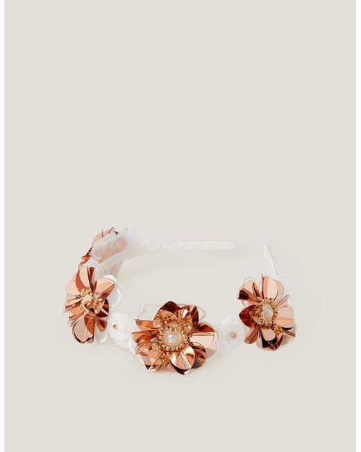 Monsoon Pink Darcie Sequin Flower Headband