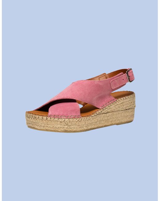 Monsoon Blue Shoe The Bear Suede Wedges Pink