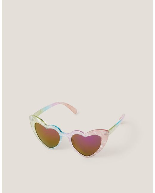 Monsoon Pink Rainbow Heart Sunglasses