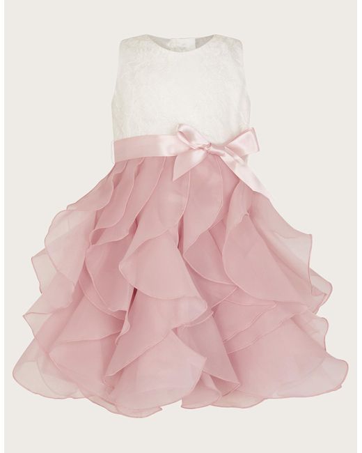 Monsoon Baby Lace Cancan Ruffle Dress Pink