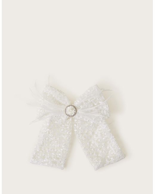 Monsoon Natural Fluffy Lace Hair Bow