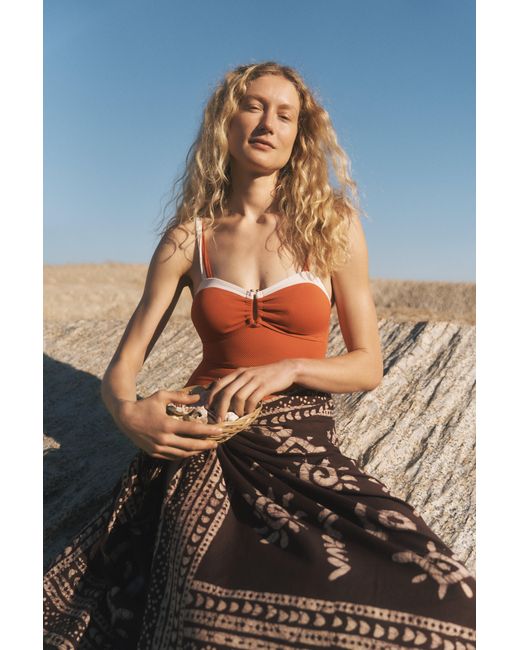 Monsoon Red Mafalda Sun Print Sarong