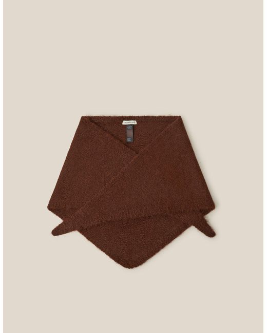 Monsoon Brown Taya Large Knitted Triangle Scarf Cognac