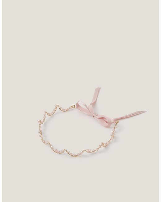 Monsoon Natural Bead Embellished Wire Crown