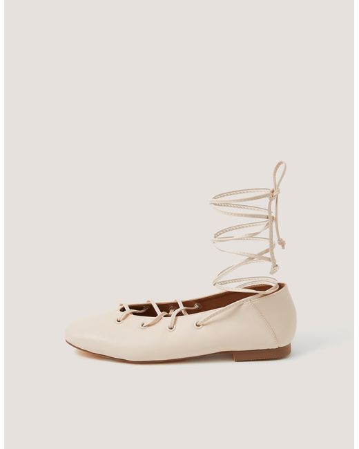 Monsoon Natural Grace Ghillie Flats Ivory