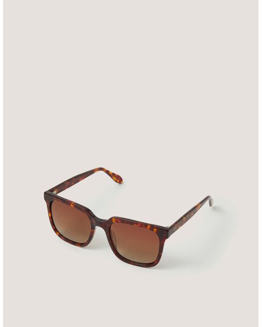 Monsoon Natural Acetate Tort Square Sunglasses