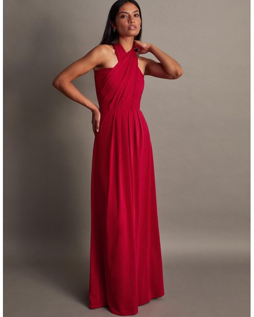Monsoon Thea Multiway Bridesmaid Dress Red