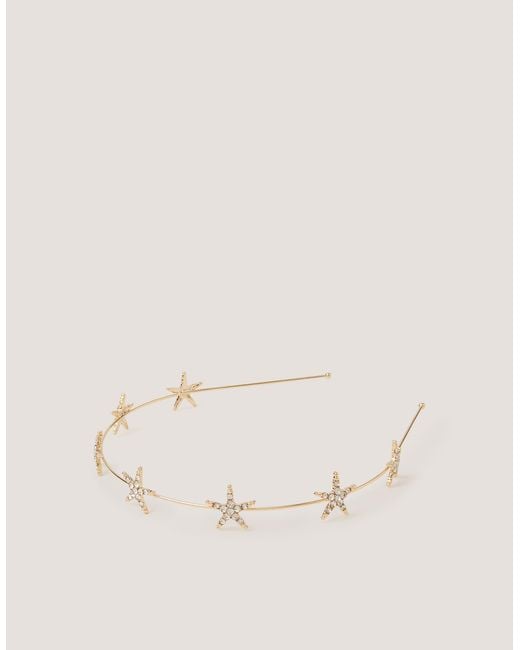 Monsoon Natural Embellished Star Metal Headband