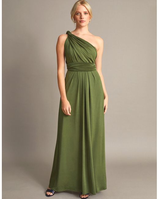 Monsoon Green Thea Twist Me Tie Me Maxi Dress