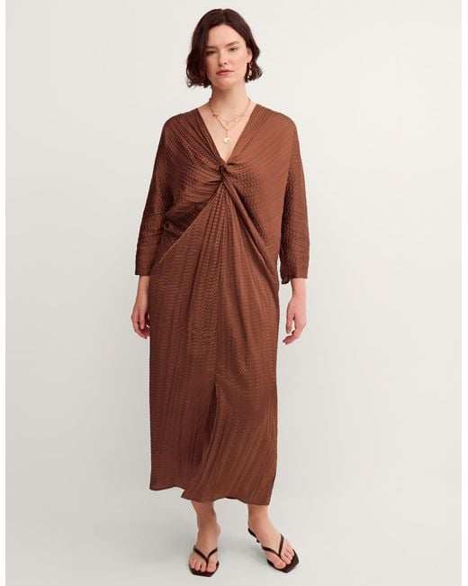 Monsoon Callie Thorpe X Twist Textured Kaftan Dress Bronze