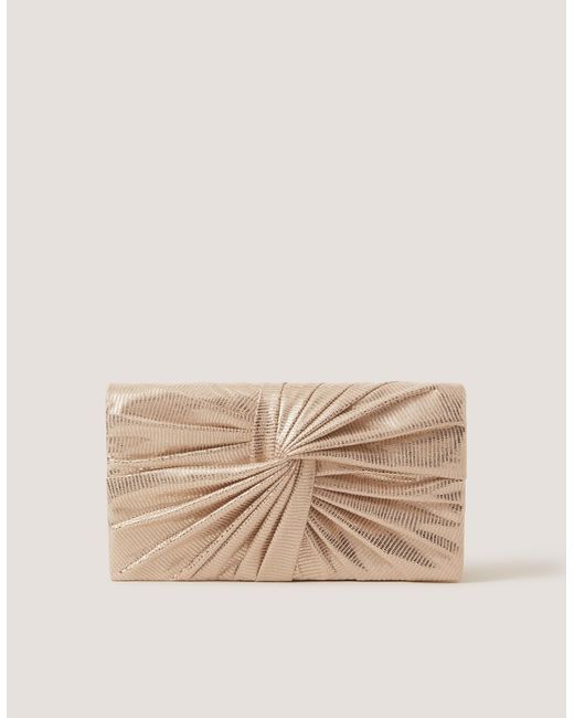 Monsoon Natural Fergie Twist Knot Clutch Bag
