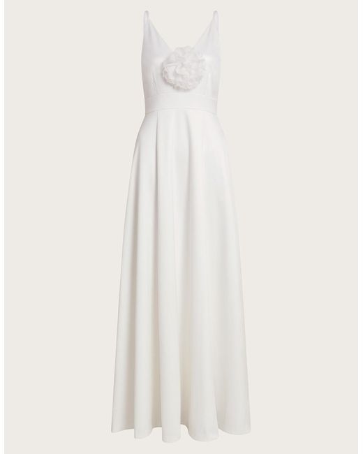 Monsoon White Sarah Satin Bridal Dress Ivory