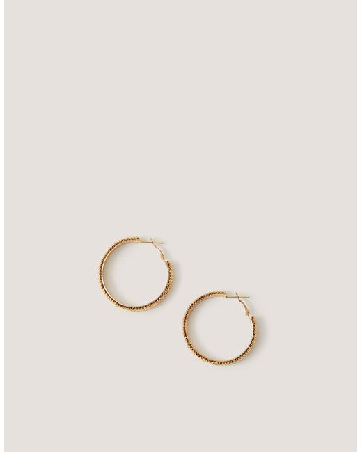 Monsoon Natural Beaded Hoop Earrings