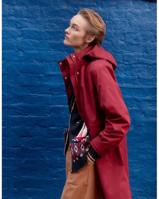 Monsoon Blue Ada Waterproof Raincoat Red