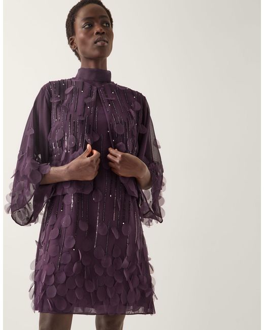 Monsoon Purple Cassidy Sparkle Jacket