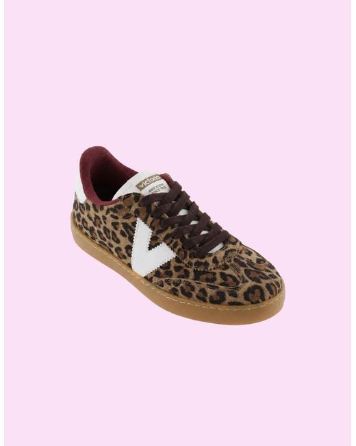 Monsoon Pink Victoria Berlin Leopard Print Suede Trainers Leopard