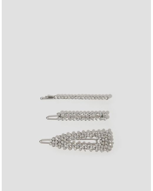 Monsoon White 3-pack Mix Diamante Hair Slides