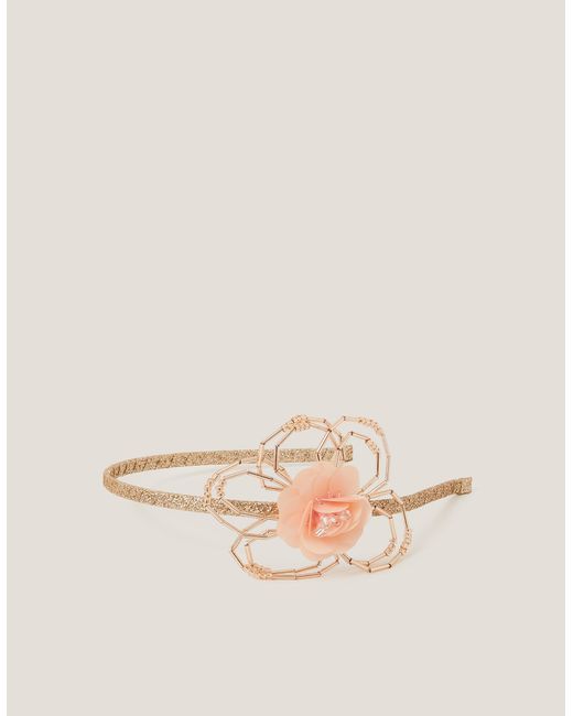 Monsoon Natural Embellished Flower Glitter Headband