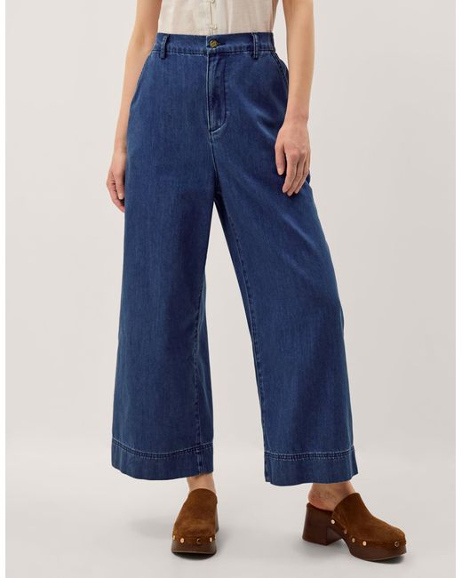 Monsoon Blue Wendy Wide Leg Jeans
