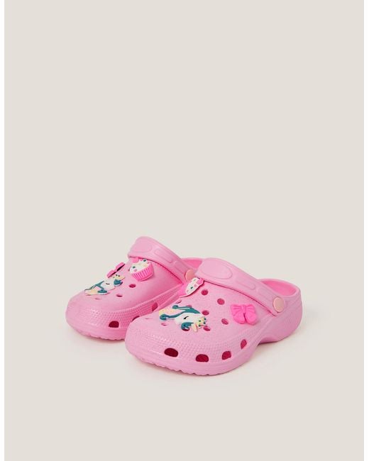 Monsoon Unicorn Charm Clogs Pink