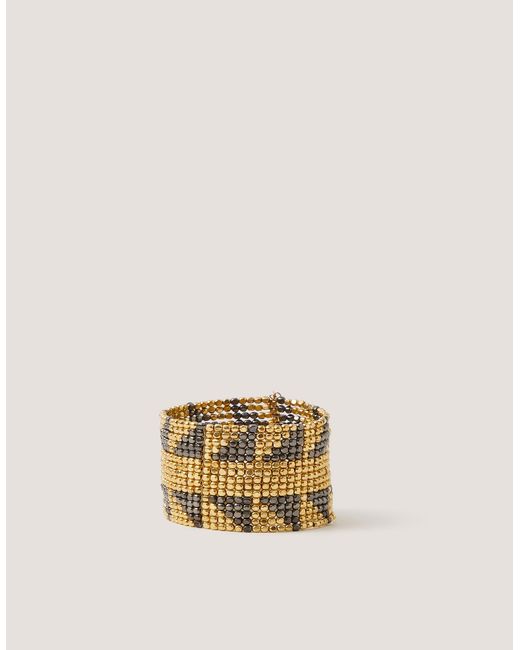 Monsoon Natural Beaded Cuff Bracelet