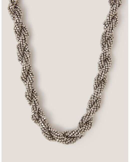 Monsoon Natural Beaded Twist Necklace