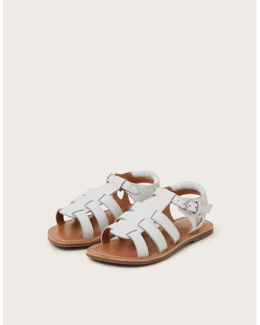 Monsoon Natural Leather Gladiator Sandals Ivory