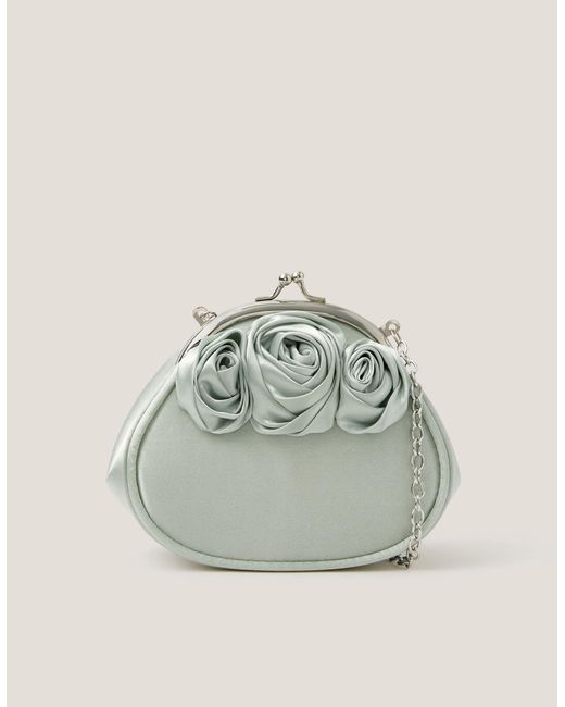 Monsoon Natural Rose Satin Clip Frame Bag