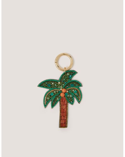 Monsoon Green Beaded Palm Tree Bag Charm