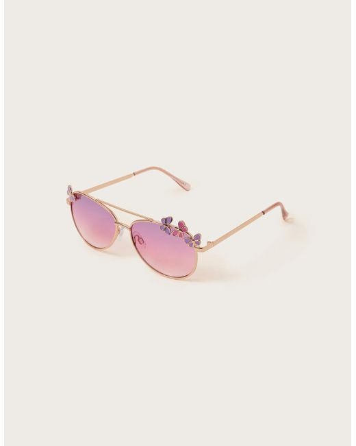 Monsoon Pink Butterfly Aviator Sunglasses