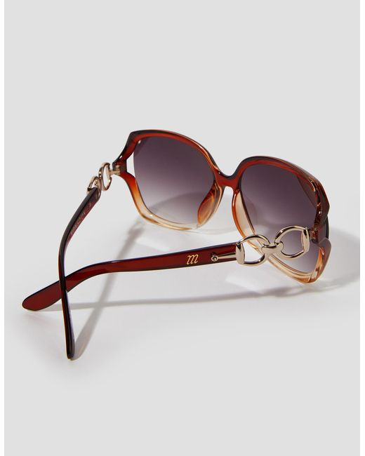 Monsoon Brown Ombré Oversized Sunglasses