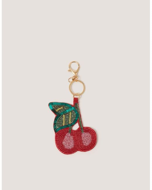 Monsoon Pink Cherry Beaded Bag Charm